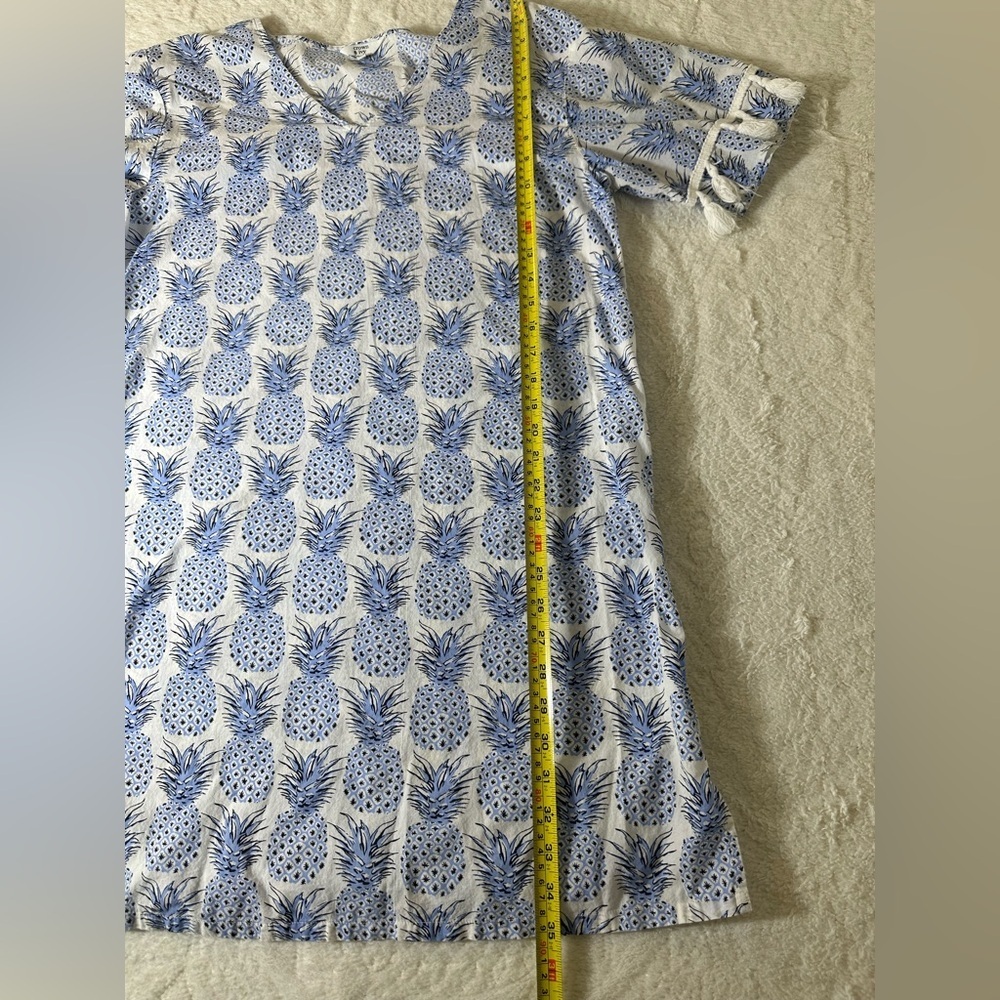 crown & ivy Blue and White Pineapple Dress or beach cover - Picture 5 of 8